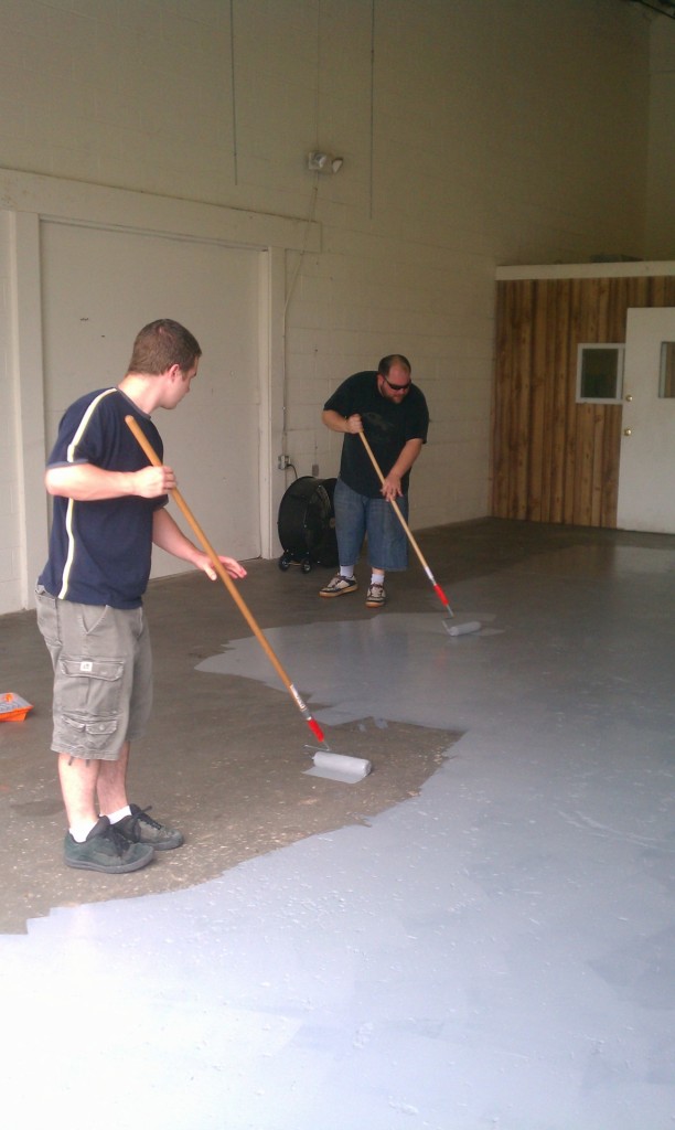 Painting Floors at Baltimore Hackerspace